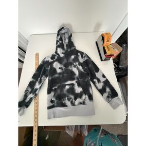 Jordan Essentials boys black and white tie dye pullover hoodie Med